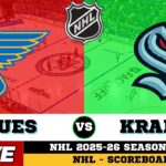 🔴LIVE : St. Louis Blues Vs Seattle Kraken | NHL 2026 | NHL Live SCOREBOARD