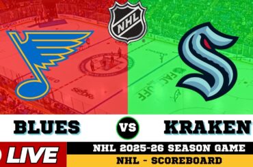 🔴LIVE : St. Louis Blues Vs Seattle Kraken | NHL 2026 | NHL Live SCOREBOARD