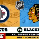 🔴LIVE : Chicago Blackhawks Vs Winnipeg Jets | NHL 2026 | NHL Live SCOREBOARD