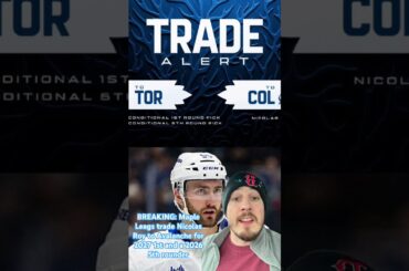 BREAKING: Maple Leags trade Nicolas Roy to Avalanche for 2027 1st and a 2026 5th rounder #NHL #Trade