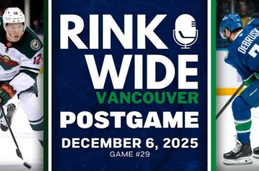 RINK WIDE POST-GAME: Vancouver Canucks vs Minnesota Wild | Game #29 - Dec. 6, 2025