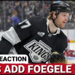 LIVE TRADE REACTION: Ottawa Senators acquire Warren Foegele from Los Angeles Kings for picks