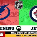 🔴LIVE : Tampa Bay Lightning Vs Winnipeg Jets | NHL 2026 | NHL Live SCOREBOARD