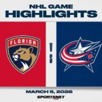 NHL Highlights | Panthers vs. Blue Jackets - March 5, 2026