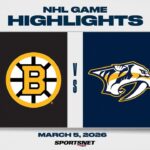 NHL Highlights | Bruins vs. Predators - March 5, 2026