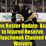 Bruins Roster Update: Aspirot to Injured Reserve, Kolyachonok Claimed Off Waivers