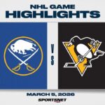 NHL Highlights | Sabres vs. Penguins - March 5, 2026