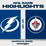 NHL Highlights | Lightning vs. Jets - March 5, 2026