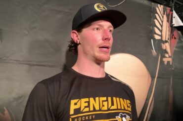Penguins' Brock McGinn on "big relief" of ending 13-game goal drought vs. Lightning
