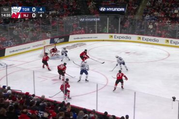Matias Maccelli scores a goal against the New Jersey Devils