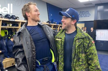 Jets acquire two postgame jackets after a thunderous win!