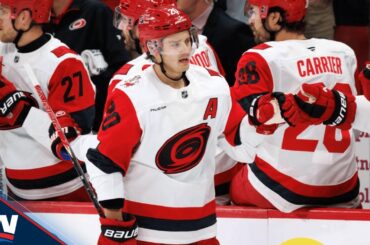 Hurricanes' Sebastian Aho Shows Off Hand-Eye Coordination On Slick Backhand Goal
