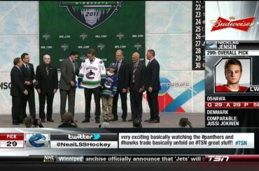 Canucks Draft Nicklas Jensen in the 2011 NHL Draft - HD
