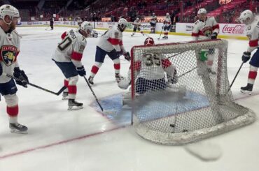 Panthers@Senators pre-game warm up
