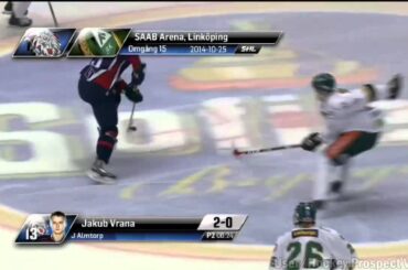 Jakub Vrana Nice Goal vs Färjestad (10/25/14)