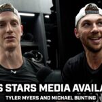 Tyler Myers & Michael Bunting Speak for the First Time as Dallas Stars | Locker Room Trade Reaction