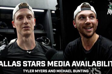 Tyler Myers & Michael Bunting Speak for the First Time as Dallas Stars | Locker Room Trade Reaction