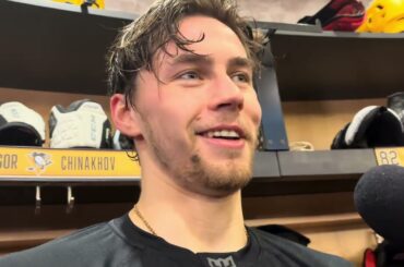 Egor Chinakhov, Penguins, on dad goal