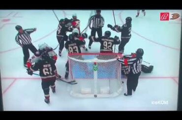 Jay Beagle jumps Troy Terry