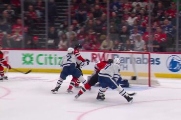 Connor Brown scores a goal against the Toronto Maple Leafs