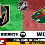 🔴LIVE : Minnesota Wild Vs Vegas Golden Knights | NHL 2026 | NHL Live SCOREBOARD