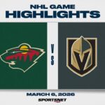 NHL Highlights | Wild vs. Golden Knights - March 6, 2026
