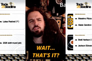 Boston Bruins Trade Deadline Recap