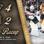 HIGHLIGHTS | Minnesota Wild 4, Vegas Golden Knights 2 | March 6, 2026