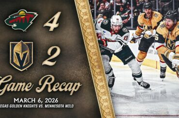 HIGHLIGHTS | Minnesota Wild 4, Vegas Golden Knights 2 | March 6, 2026