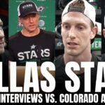 Glen Gulutzan, Roope Hintz, Michael Bunting & Tyler Myers Discuss Dallas NHL Trade Deadline Trades