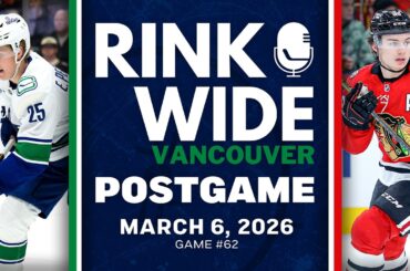 RINK WIDE POST-GAME: Vancouver Canucks at Chicago Blackhawks | Game #62 - Mar. 6, 2026