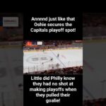 TJ Oshie scores an empty net goal to clinch the Capitals a playoff spot! #caps #flyers