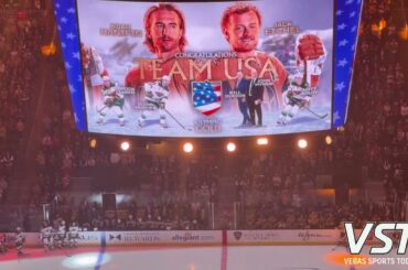Vegas Crowd ERUPTS With “USA! USA!” as Golden Knights Honor Team USA Members