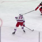 Will Borgen scores a goal against the New Jersey Devils