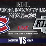 Montreal Canadiens vs Los Angeles Kings Live Scores | NHL Season 2025-26