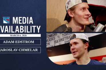 NYR Practice: Adam Edstrom & Jaroslav Chmelar Media Availability | March, 6 2026