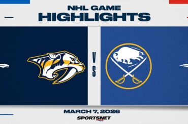 NHL Highlights | Predators vs. Sabres - March 7, 2026