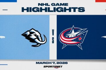 NHL Highlights | Mammoth vs. Blue Jackets - March 7, 2026