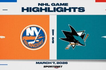 NHL Highlights | Islanders vs. Sharks - March 7, 2026