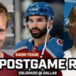 Jared Bednar REACTS To Kadri Trade & Gabe Landeskog After INSANE 5-4 Shootout WIN @ Dallas Stars