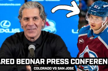 Jared Bednar HOPES Olympic Break Helps Power Play, Lehkonen 2 Goals & More After Avs WIN vs Sharks