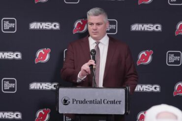 Keefe, Jack Hughes, Hischier, Bratt answers Qs after a 6-3 win against the Rangers