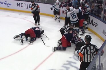 Columbus Blue Jackets Vs Utah Mammoth Line Brawl