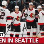 POST CAST: DOMINANT OTTAWA SENATORS PERFORMANCE VS SEATTLE KRAKEN CLOUDED BY JAKE SANDERSON INJURY