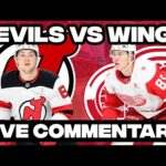 New Jersey Devils Vs Detroit Red Wings LIVE COMMENTARY! | 2025-26 NHL Season