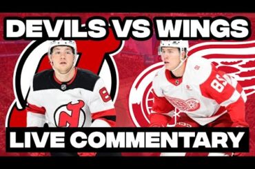 New Jersey Devils Vs Detroit Red Wings LIVE COMMENTARY! | 2025-26 NHL Season