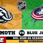 🔴LIVE : Utah Mammoth Vs Columbus Blue Jackets | NHL 2026 | NHL Live SCOREBOARD
