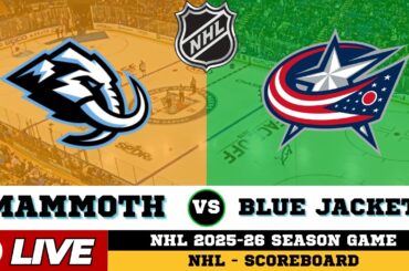 🔴LIVE : Utah Mammoth Vs Columbus Blue Jackets | NHL 2026 | NHL Live SCOREBOARD