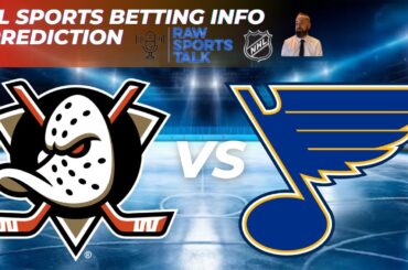 Anaheim Ducks VS St. Louis Blues 3/8/26 Free NHL Stats & Betting info
