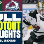 Minnesota Wild at Colorado Avalanche | FULL Shootout Highlights
